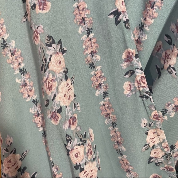 Floral Teal Blouse - Picture 6 of 11